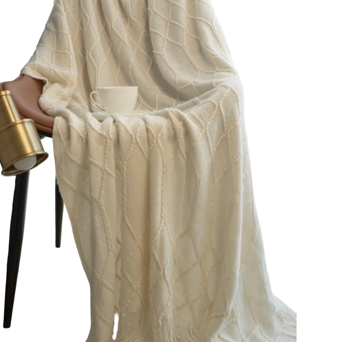 GENERICO - Mantas Tejidas para decorar  127x152 cm