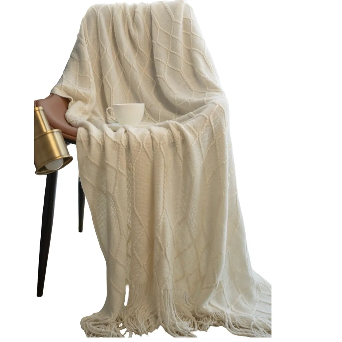 GENERICO - Mantas Tejidas para decorar  127x152 cm