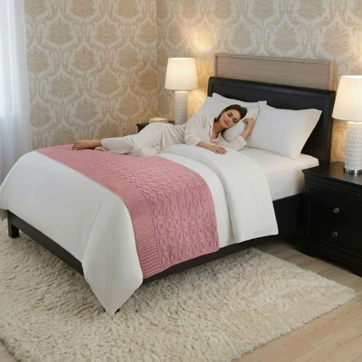GENERICO - Piecera de Cama Moderna Con Textura Ultra Suave