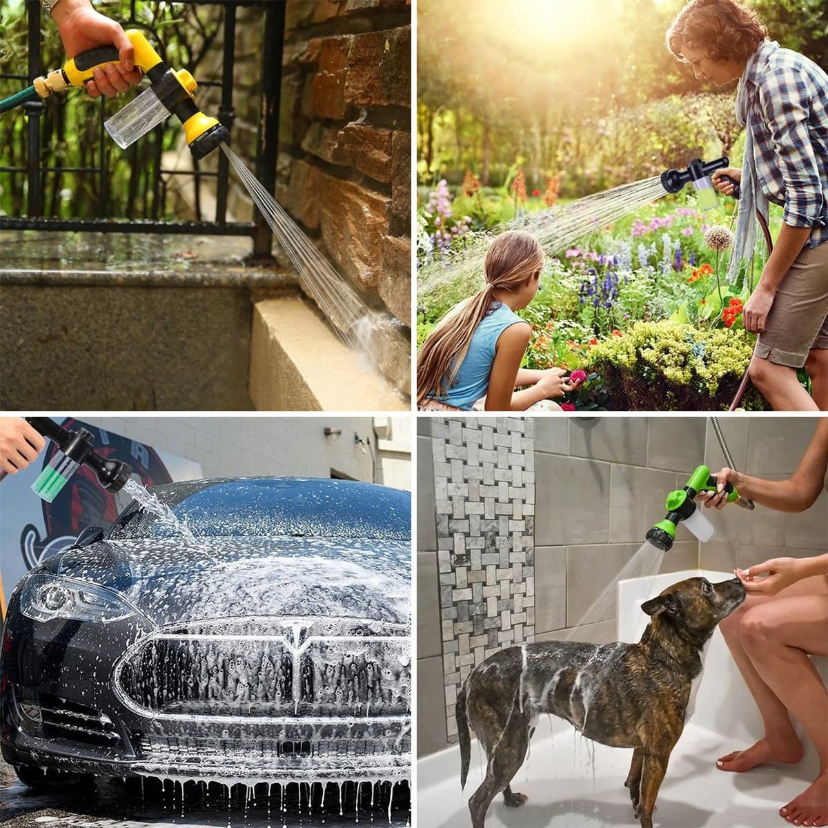 GENERICO - Pistola Agua Riego Lavado Auto Ducha Perro Dispensador Jabón