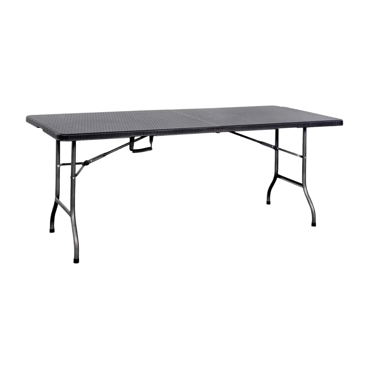 NORTHWEST - Mesa Plegable Rectangular 180X74Cm Diseño Ratan Café Northwest NORTHWEST