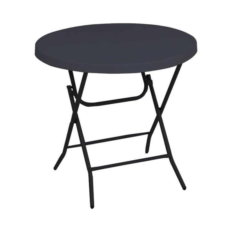 NORTHWEST - Mesa Plegable Redonda 74X74X80cm Negra Northwest