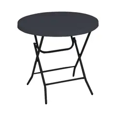 NORTHWEST - Mesa Plegable Redonda 74X74X80cm Negra
