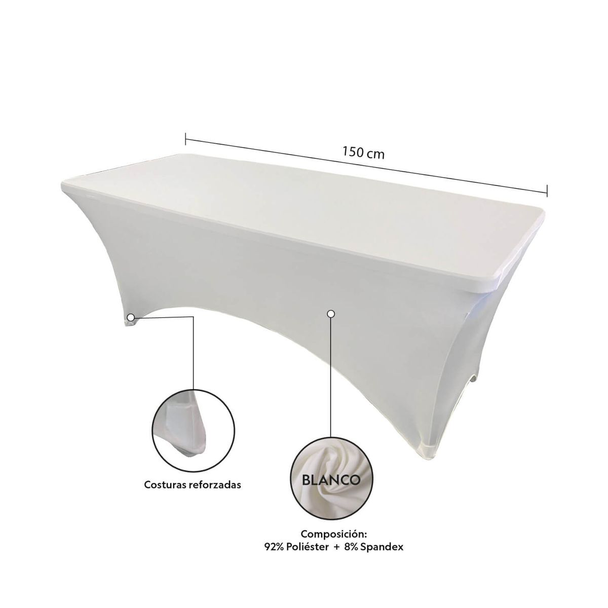 NORTHWEST - Mantel Forro Cobertor Elástico Para Mesa 152cm Northwest NORTHWEST