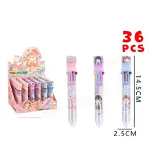 GENERICO - Lápiz Pasta 10 Colores kawaii 2.5*14.5cm 36pcs