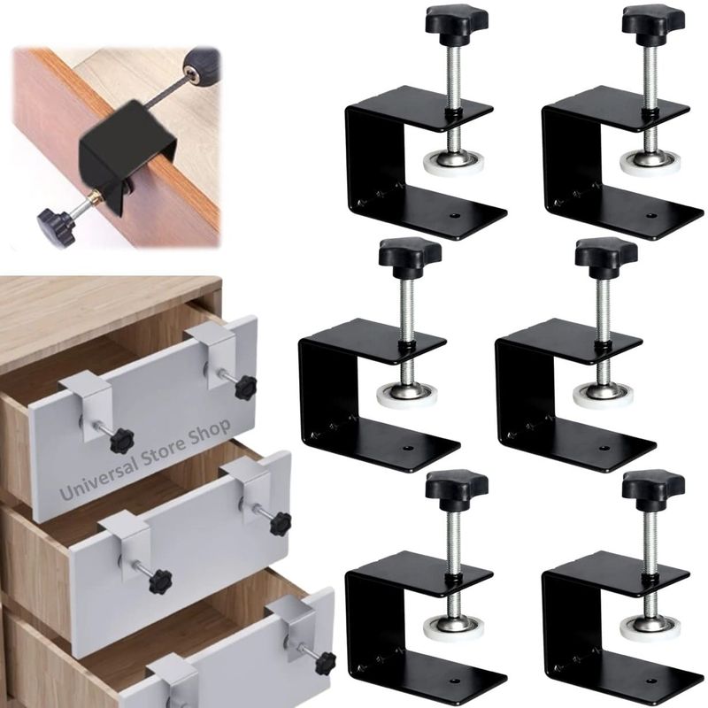 GENERICO - 6 Prensa Abrazadera Montaje Panel Frontal Cajón Madera Pinza