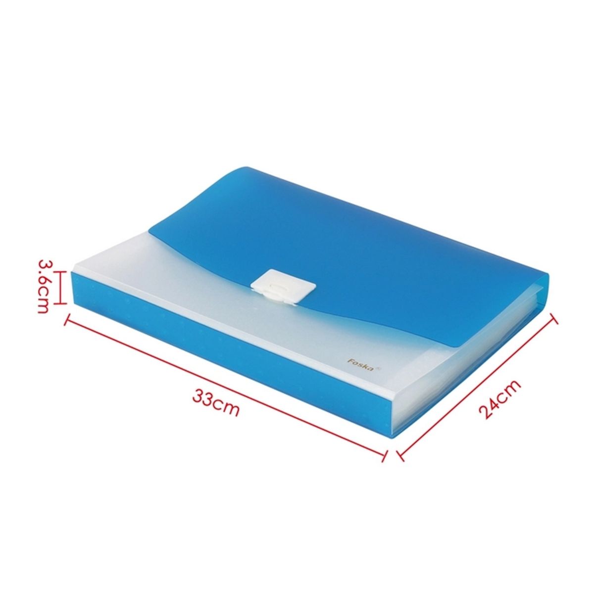 FOSKA - Pack 2 Portafolio Archivador Maletin fuelle A4 13 bolsillos