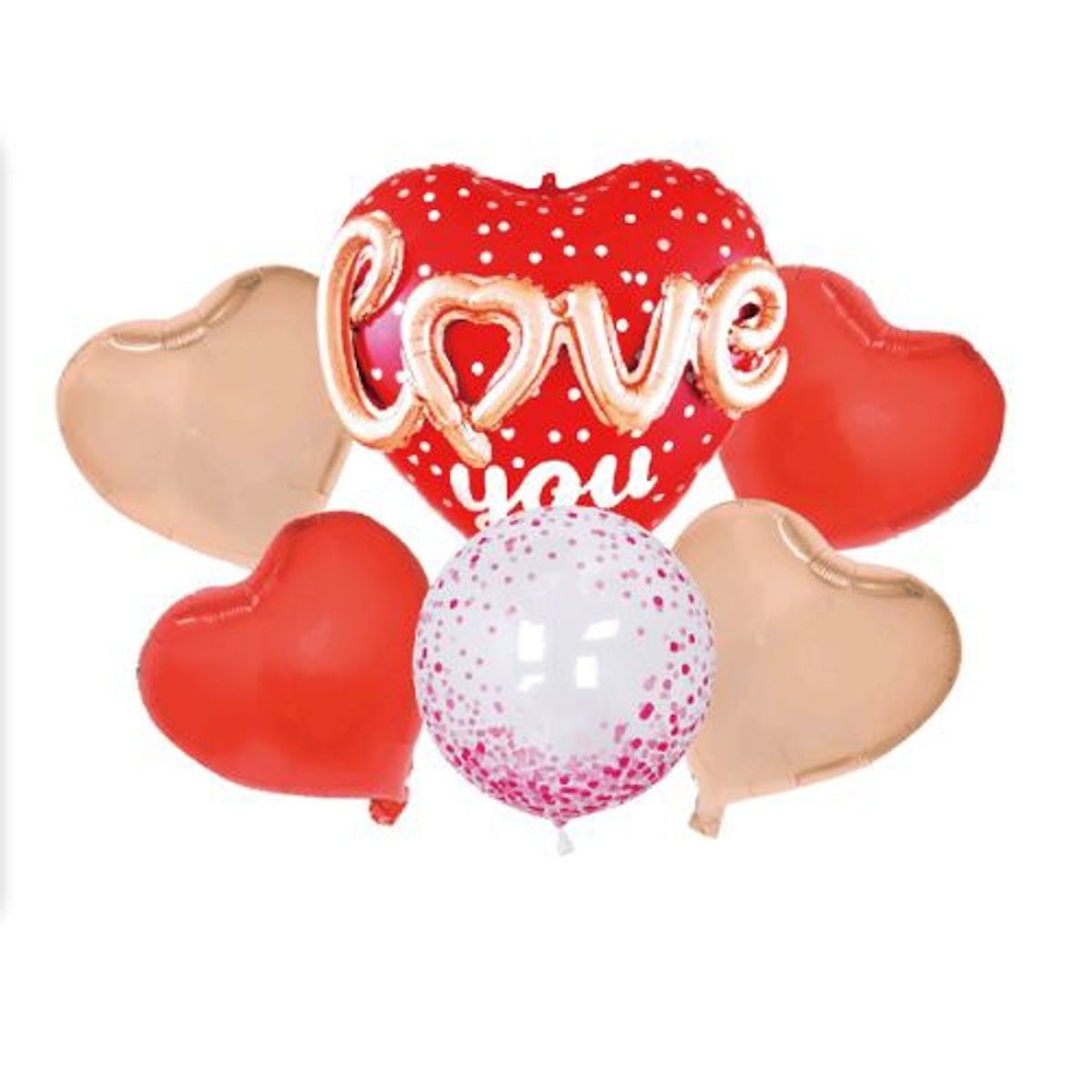 GENERICO - Globo Love You Varios Colores 6 Unidades