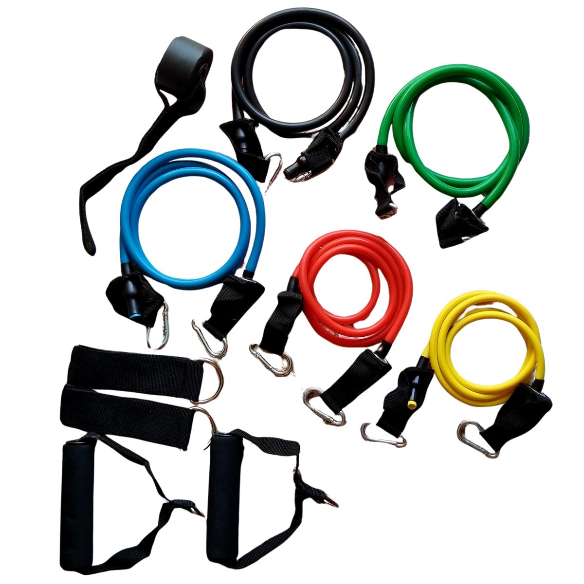 GENERICO - Set Bandas Elástica Resistencia Entrenamiento 11 Piezas