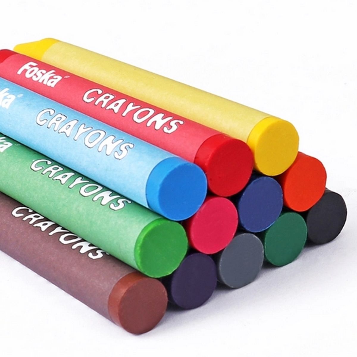 FOSKA - 2 PACK CRAYONES JUMBO 12 COLORES