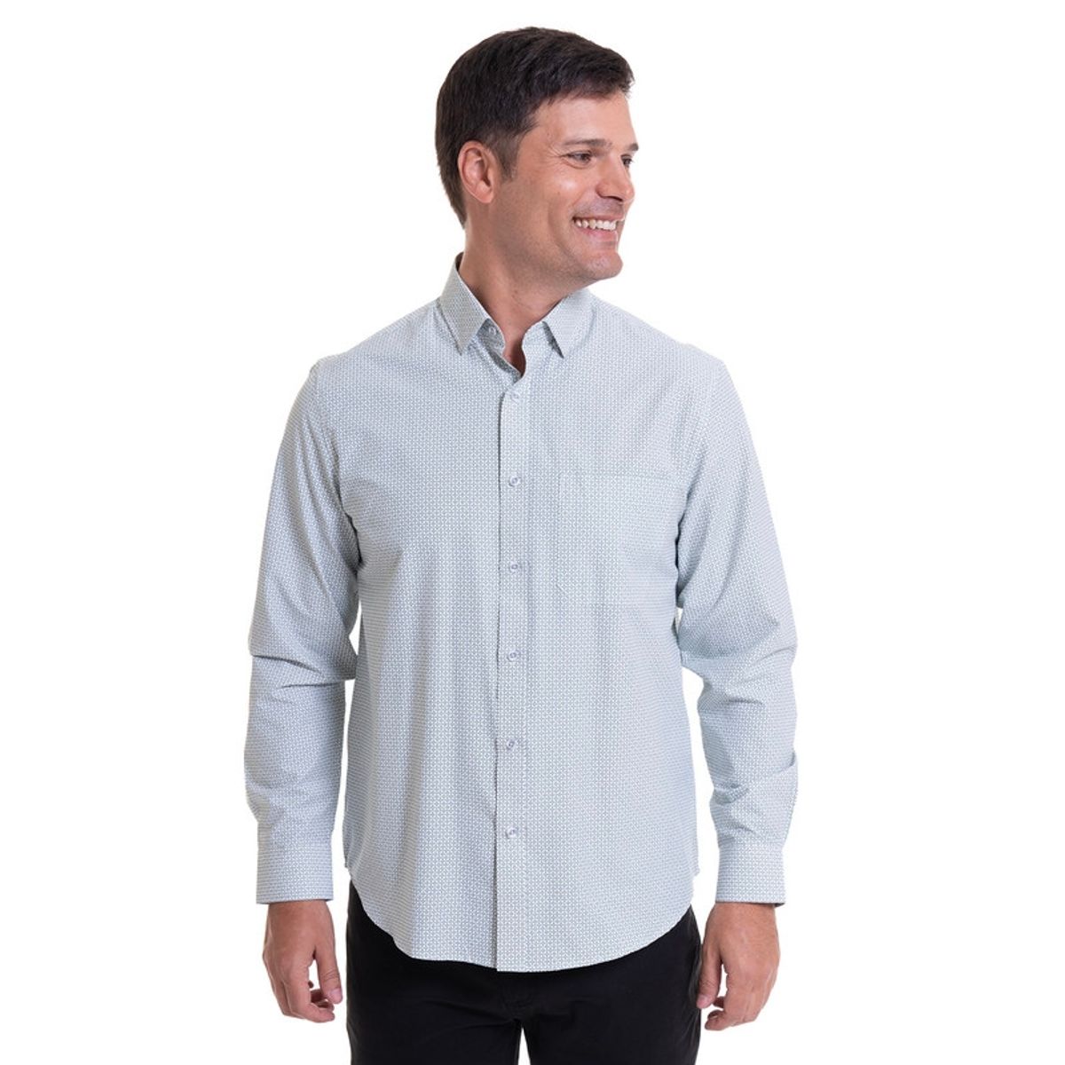 KOTTING - Camisa Fantasía Estampada Gris Claro KOTTING
