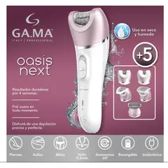 GAMA - Depiladora Oasis Next Usb Inalámbrica Uso Seco Y Húmedo