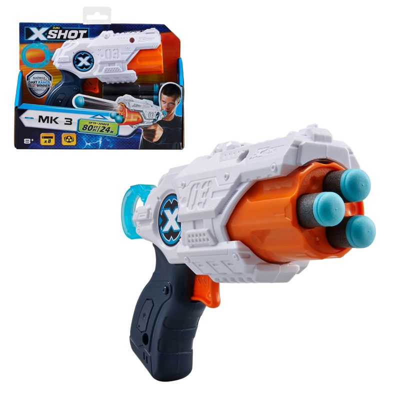 X-SHOT - Lanzador Mk3 Con 8 Dardos X-Shot