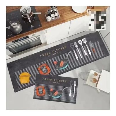 Imagen 2 del producto Pack 2 Alfombra De Cocina Antideslizante Piso Entrada De Hogar