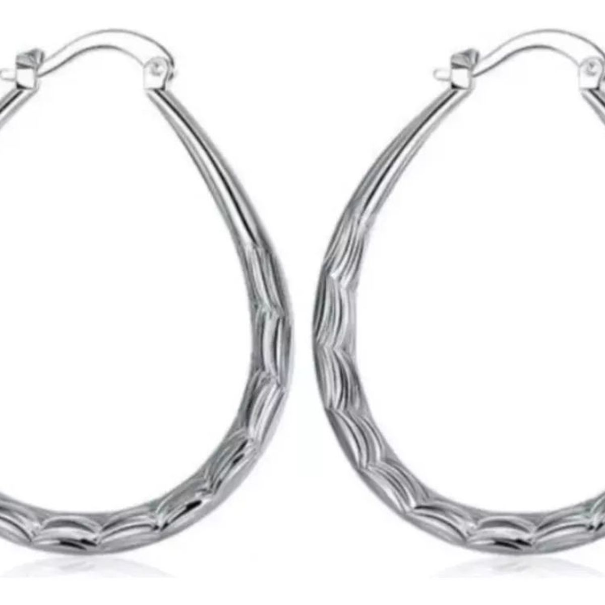 KUANGYE - Argollas Aros De Bañado en plata Elegante De Mujer