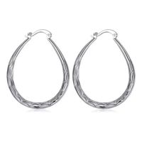 Argollas Aros De Bañado en plata Elegante De Mujer