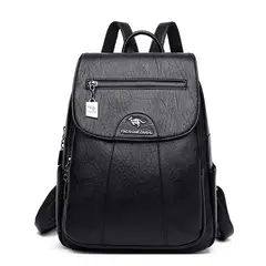 PUREPOWER - Mochilas De Cuero De Alta Calidad Para Mujer Vintage