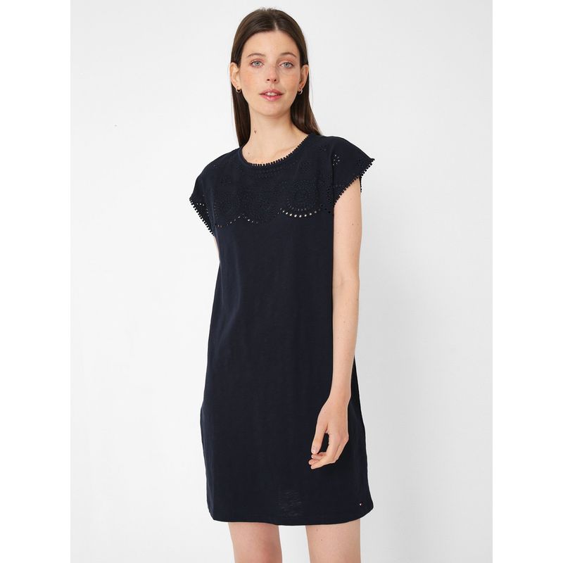 TOMMY HILFIGER - Vestido Camisero Solid Azul Tommy Hilfiger