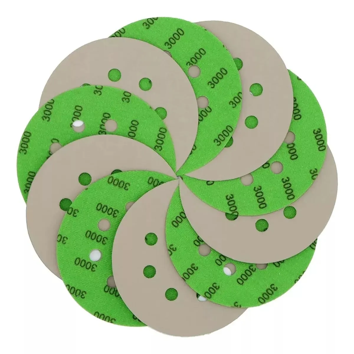 KUANGYE - Lija Grano 3000 Velcro Orbital 5 Pulgadas Al Agua 10 Unidade