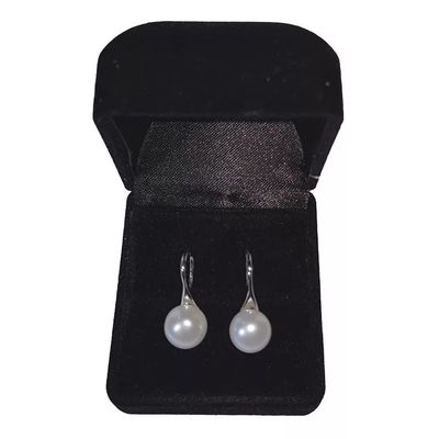 Imagen 2 del producto Aros Perla Natural Bañado en plata Blanco