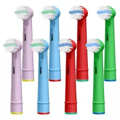 KUANGYE - Pack8 Cabezale Repuesto Cepillo Niños Compatible Oralb Braun