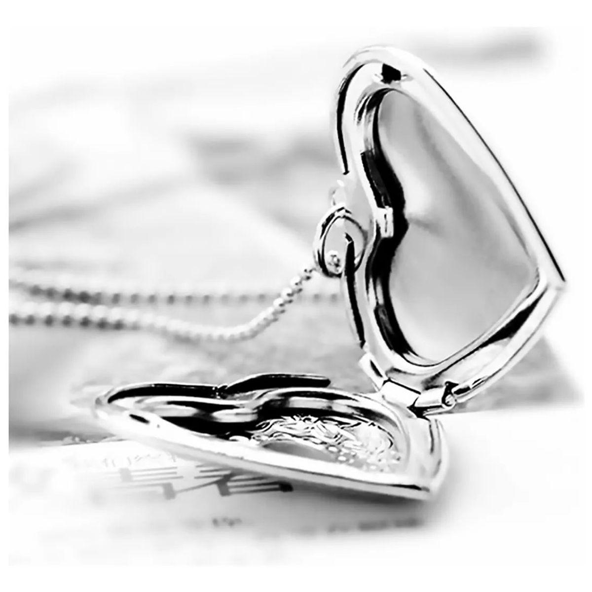 KUANGYE - Collar Relicario Locket Portafoto Camafeo + Caja