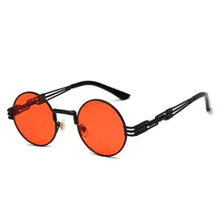 KUANGYE - Lentes De Sol Obsidiana - Steampunk Spiral Metálicos Uv 400