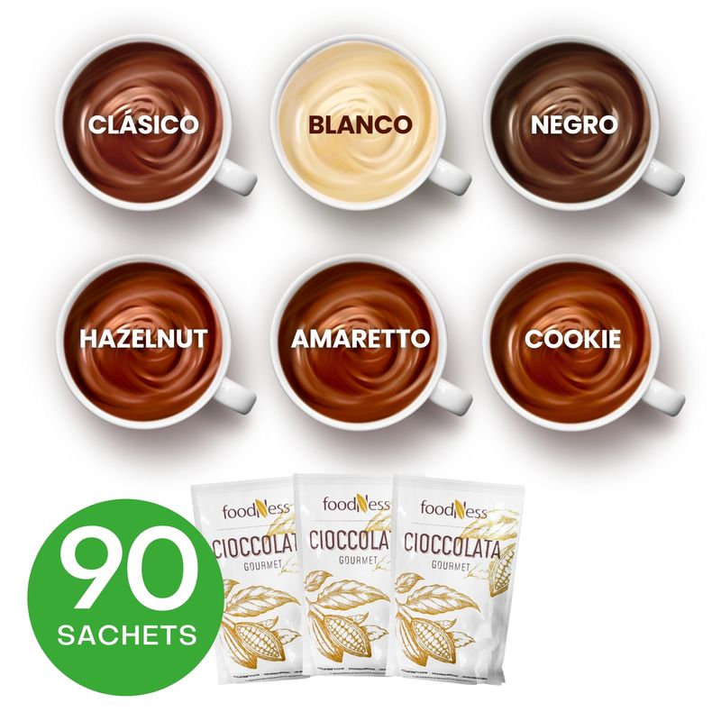 FOODNESS - Chocolate Caliente - Mix Cacao Full - 90 Sachets