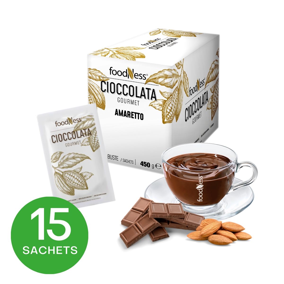 FOODNESS - Chocolate Caliente - Mix Cacao Full - 90 Sachets