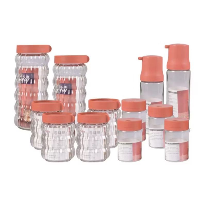 GENERICO - Set 12 Tarros Envases Contenedor De Alimentos + Alcuzas