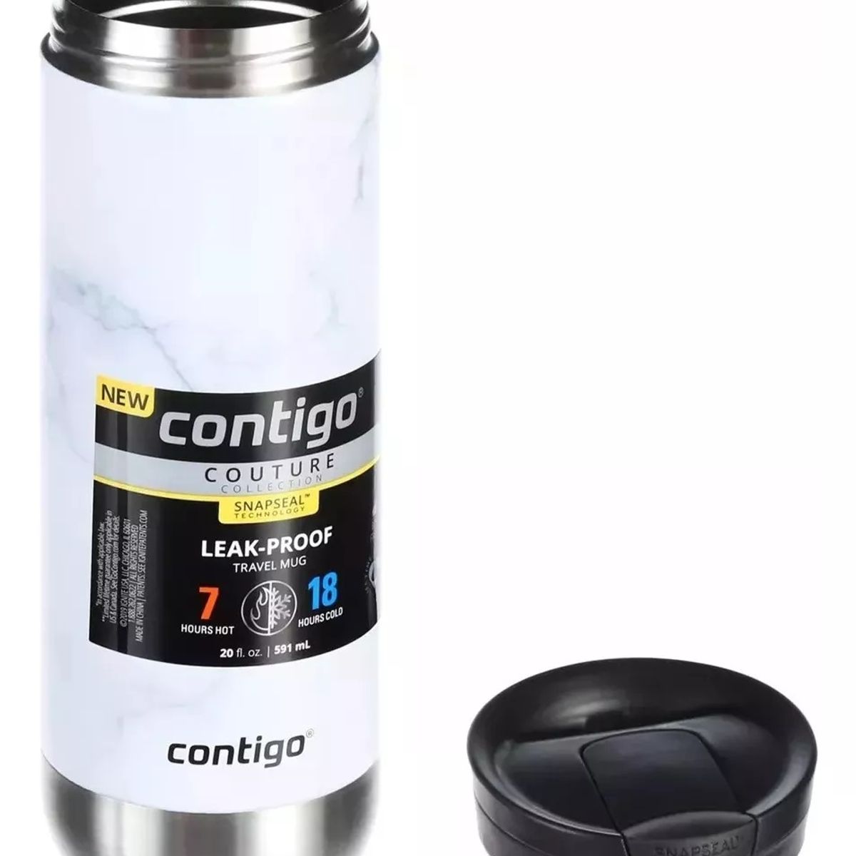 CONTIGO - Vaso Térmico Contigo Huron Marble Color Blanco 591ml
