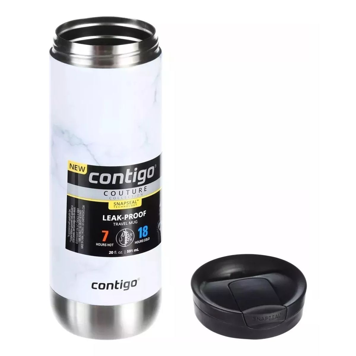 CONTIGO - Vaso Térmico Contigo Huron Marble Color Blanco 591ml