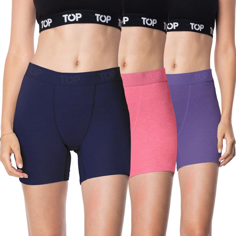 TOP - Bóxer Mujer Medio Algodón Pack 3 C2 Top