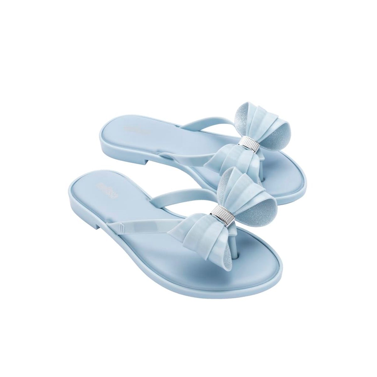 MELISSA - Sandalia Melissa Flip Flop Slim V Azul Glitter