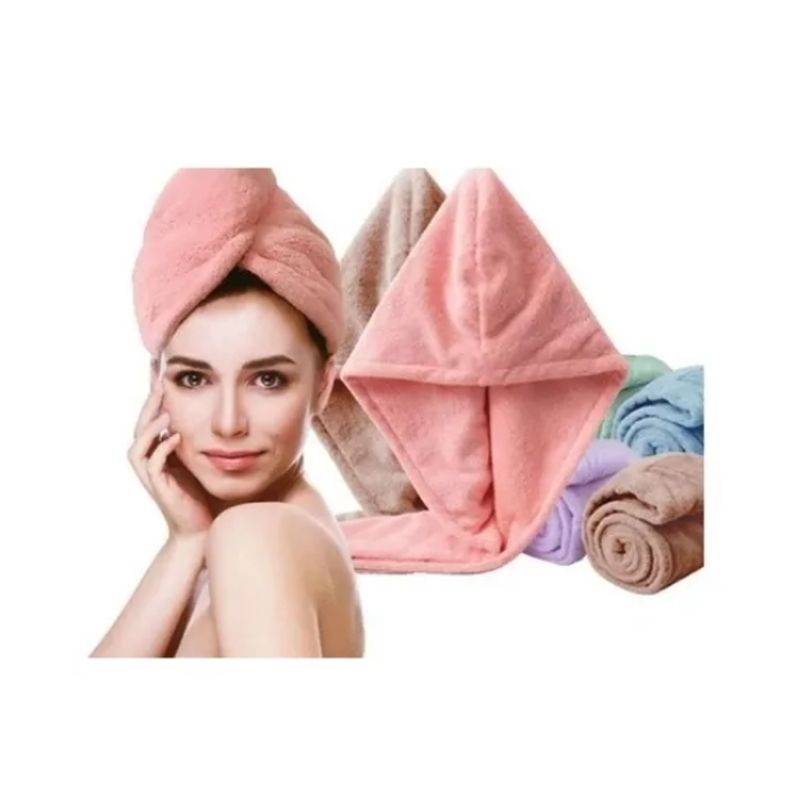 GENERICO - Gorro Turbante Lisa De Microfibra Ducha Toalla Para El Cabelloa