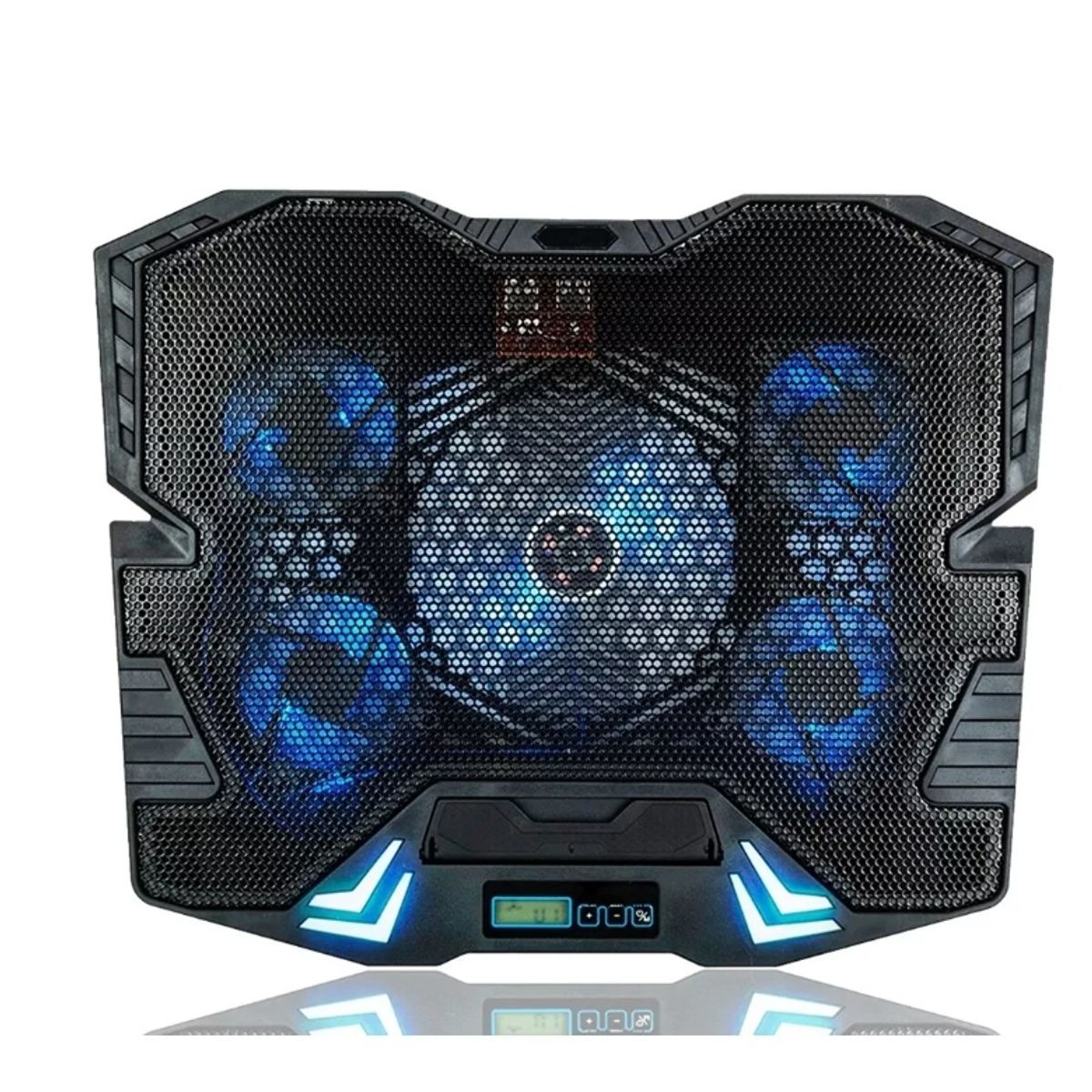 GENERICO - Base Cooler Enfriador Notebook 5 Ventiladores Control Lcd Linkon