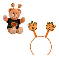 BUILD A BEAR - Cintillo Halloween calabazas accesorio peluche