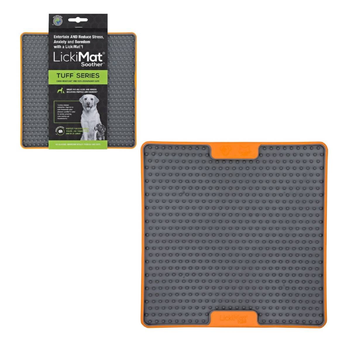 ANSALDO - Lickimat Soother Duro Naranjo Perros