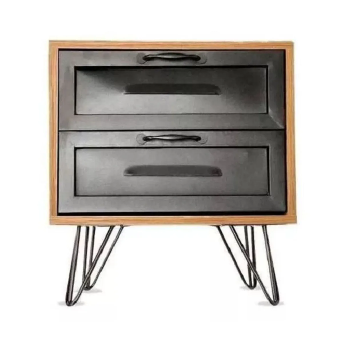 TODODESCUENTO - Velador Gibson Mueble Madera Fierro Hogar Dormitorio