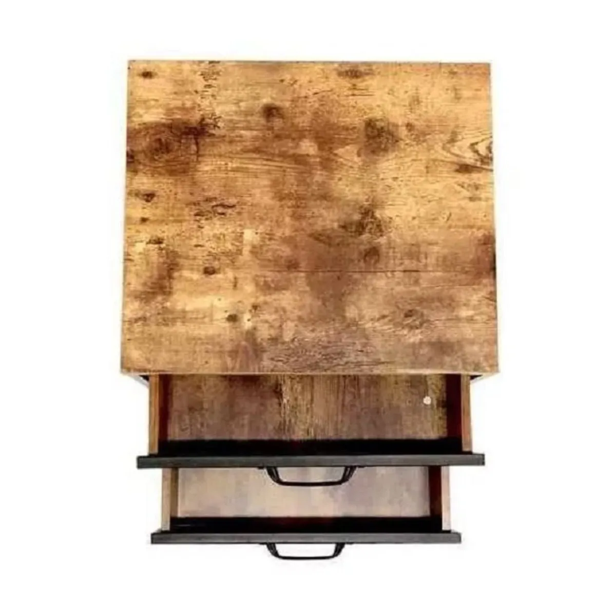 TODODESCUENTO - Velador Gibson Mueble Madera Fierro Hogar Dormitorio