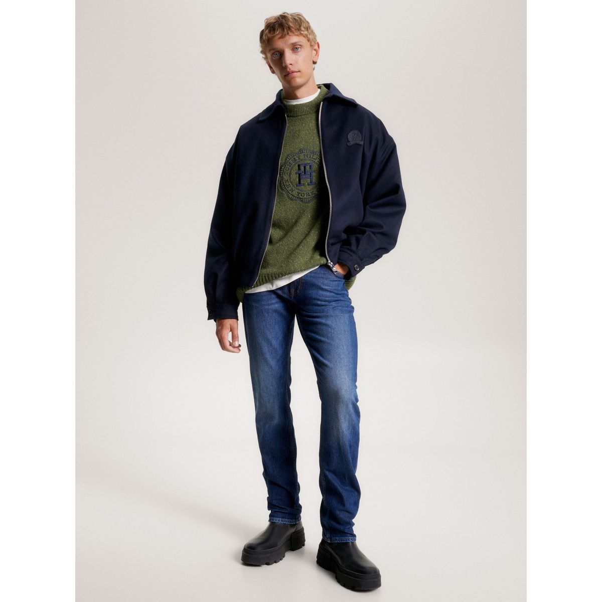 TOMMY HILFIGER - Jeans Denton Con Efecto Lavado Azul Tommy Hilfiger