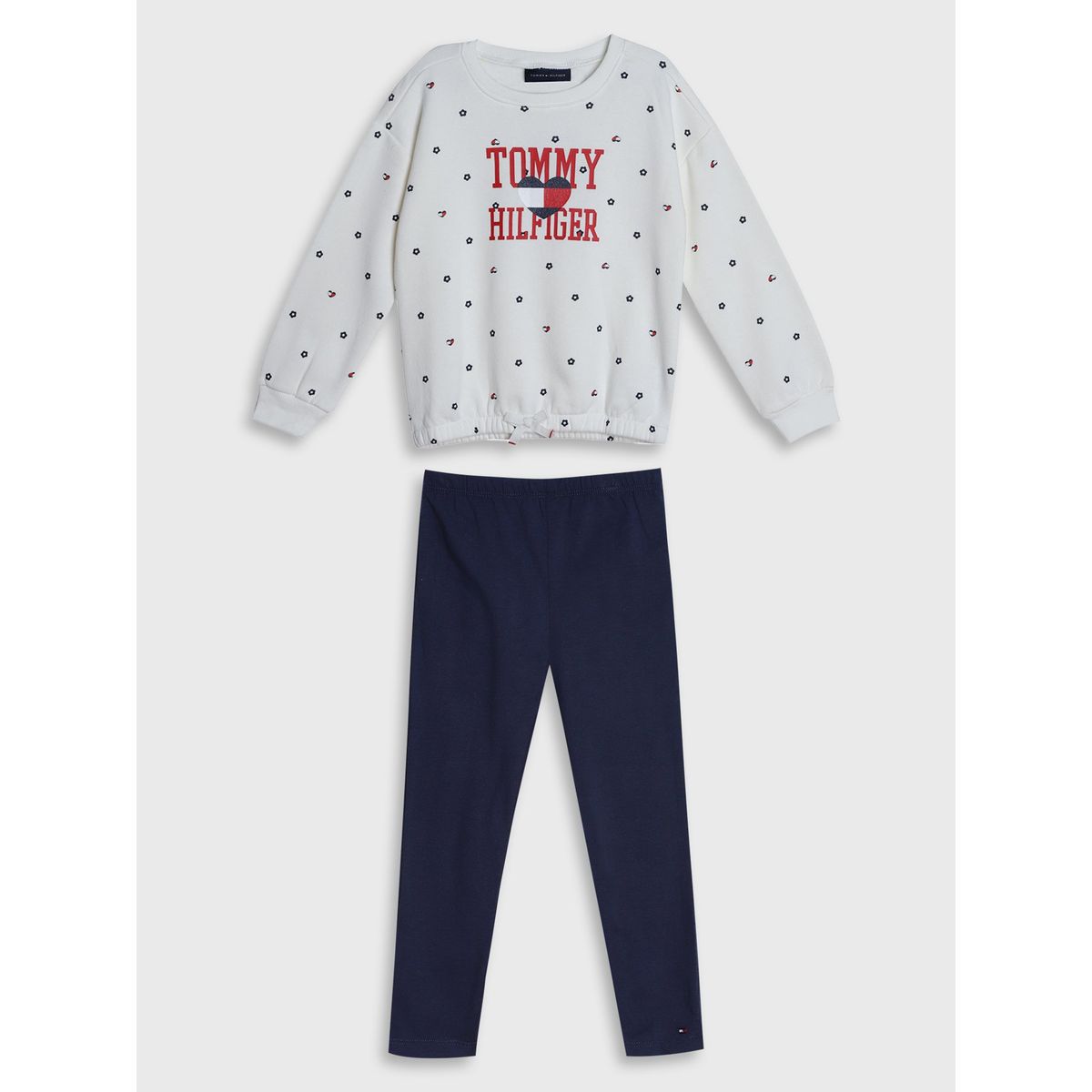 TOMMY HILFIGER - Set De Polerón Estampado Y Joggers Niña Multicolor Tommy Hilfiger