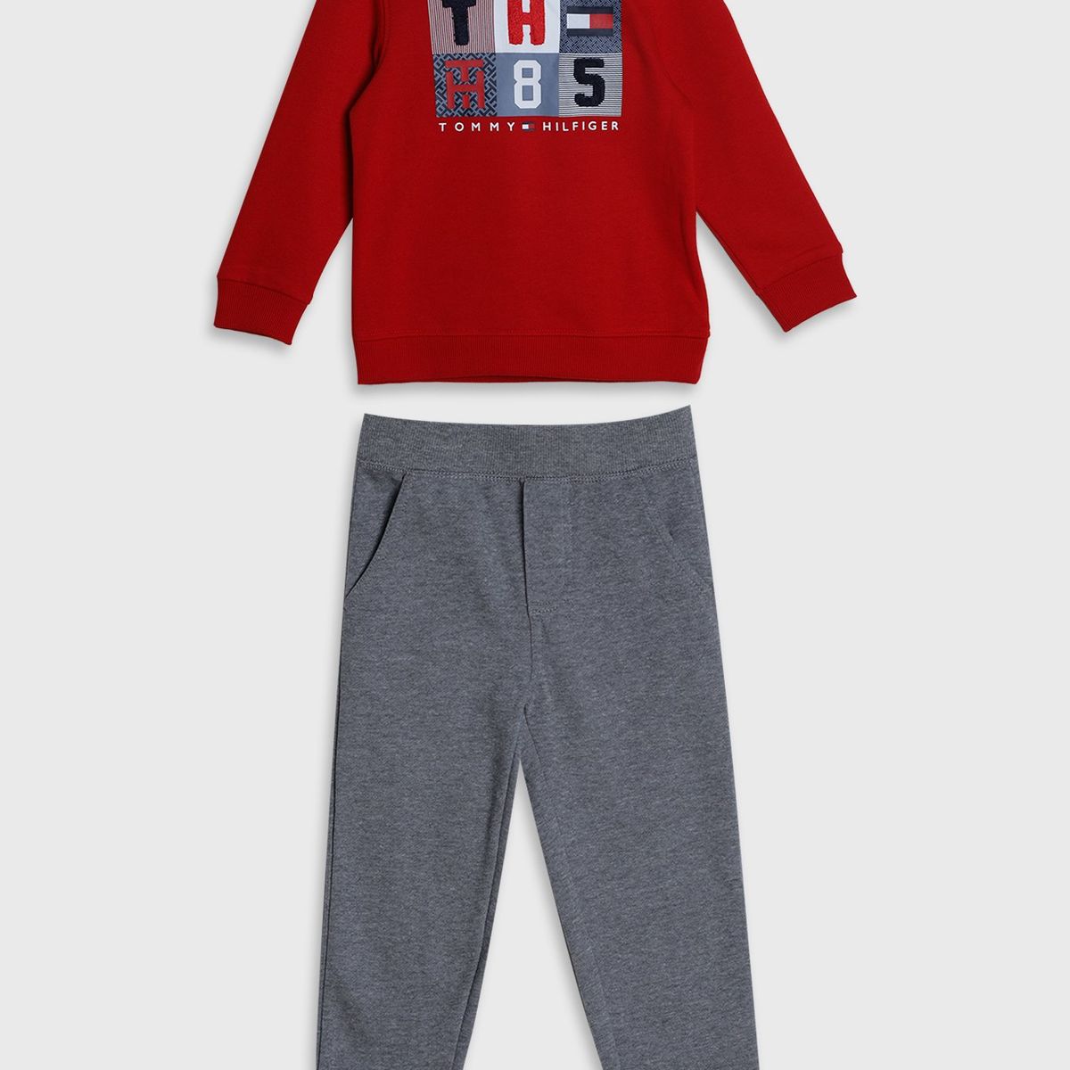 TOMMY HILFIGER - Set De Polerón Hoodie Y Jogger Con Logo Niño Multicolor Tommy Hilfiger