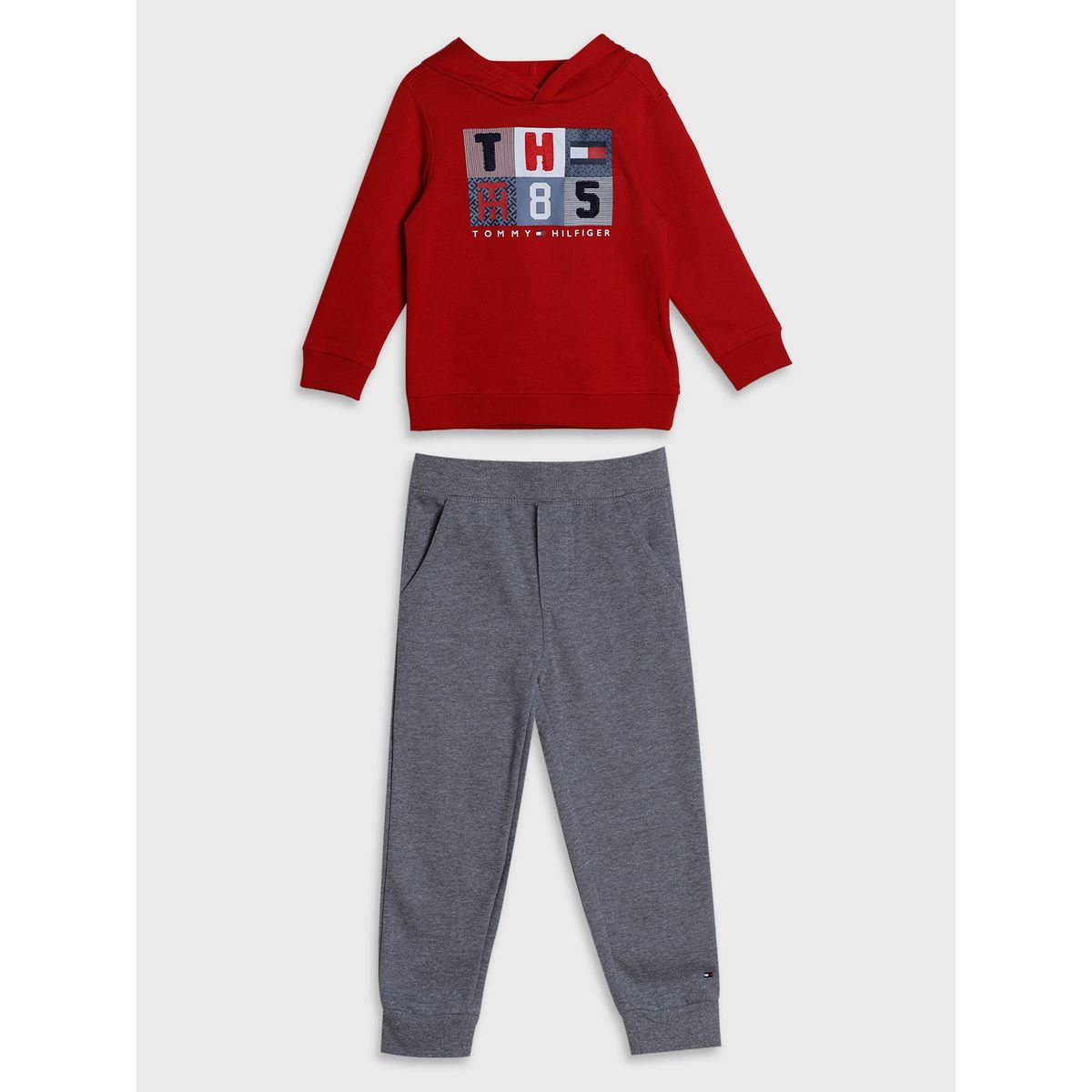 TOMMY HILFIGER - Set De Polerón Hoodie Y Jogger Con Logo Niño Multicolor Tommy Hilfiger
