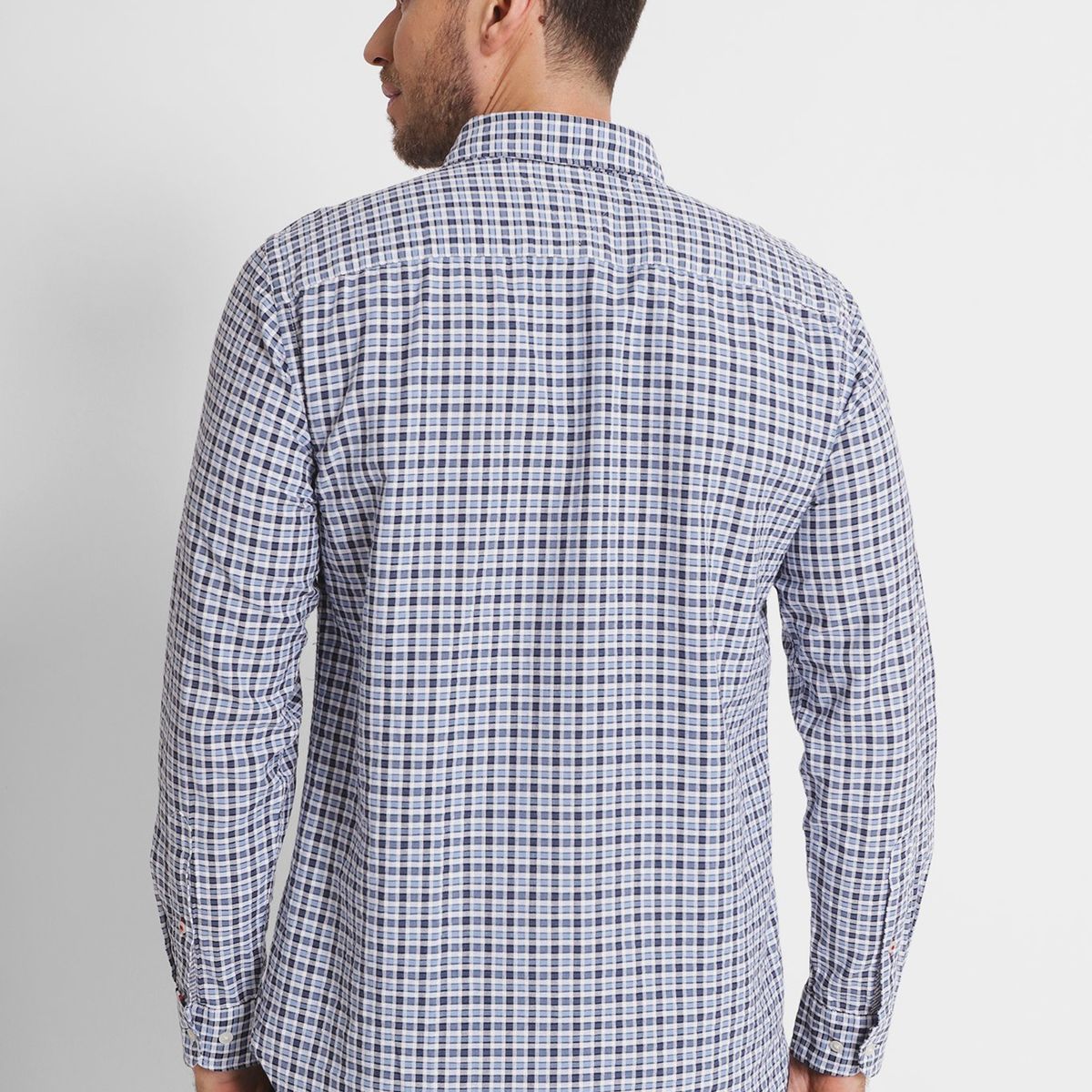TOMMY HILFIGER - Camisa Oxford Gingham A Cuadros Azul Tommy Hilfiger