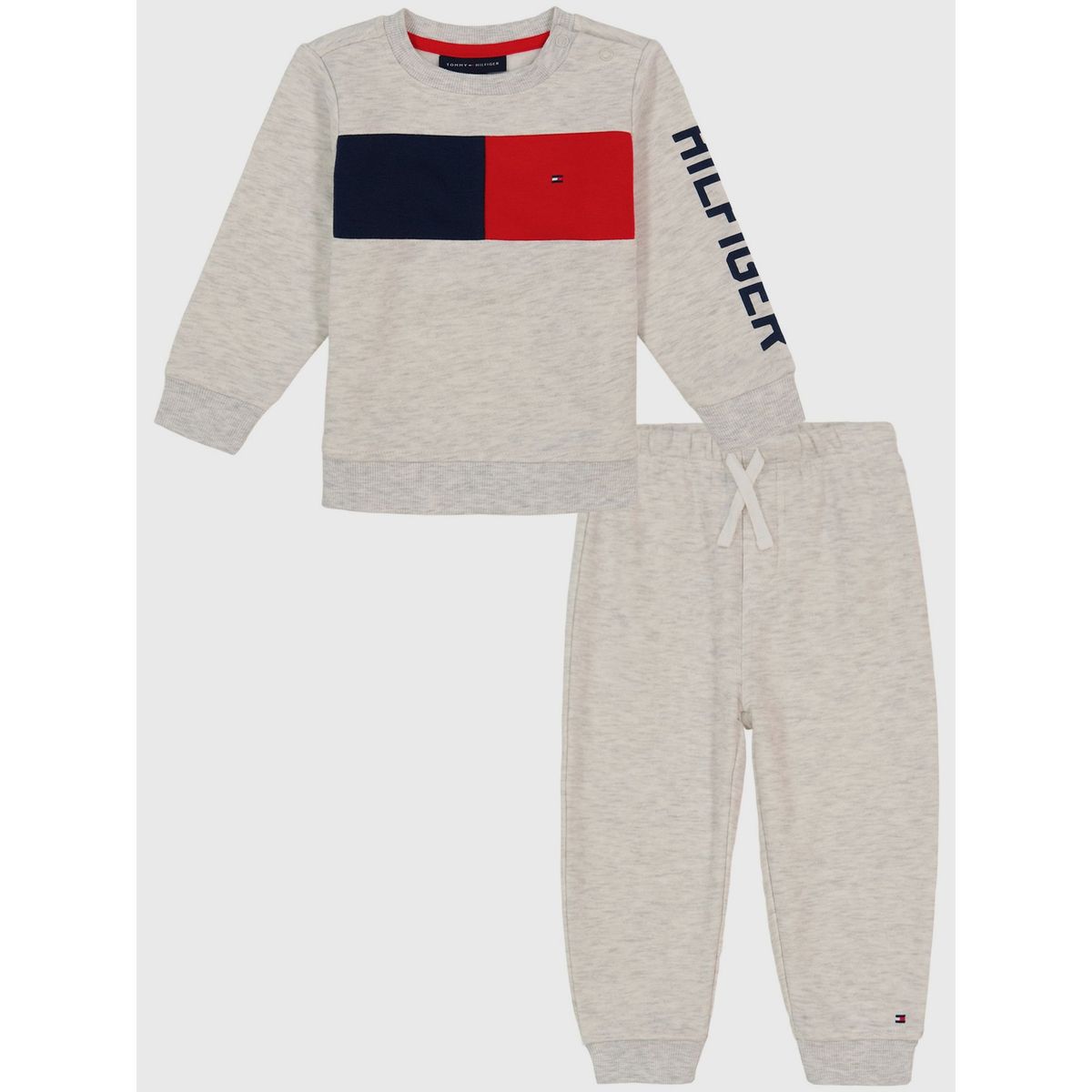 TOMMY HILFIGER - Set De Polera Y Joggers A Juego Bebé niño Gris Tommy Hilfiger
