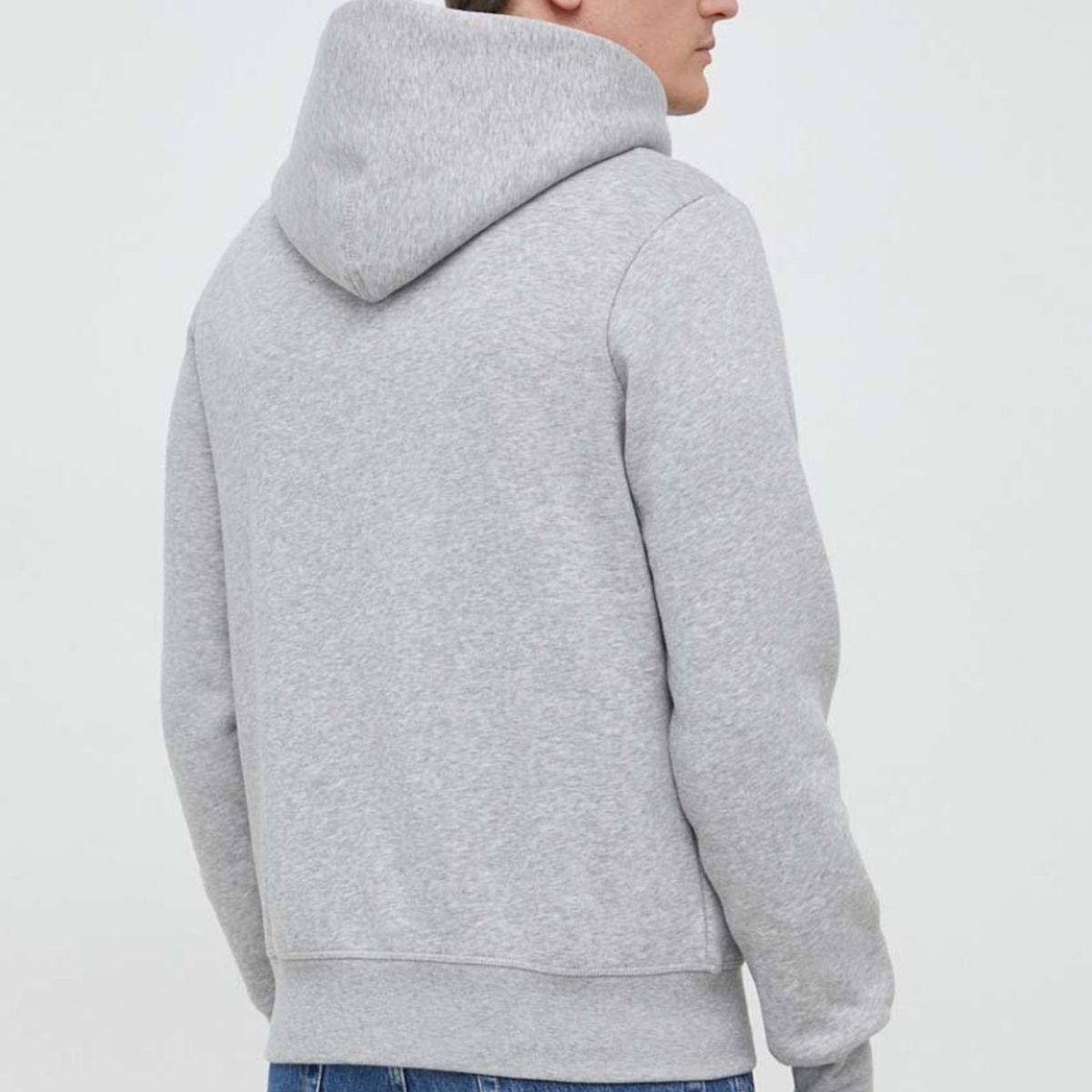 TOMMY HILFIGER - Polerón Hoodie Curve Logo Gris Tommy Hilfiger