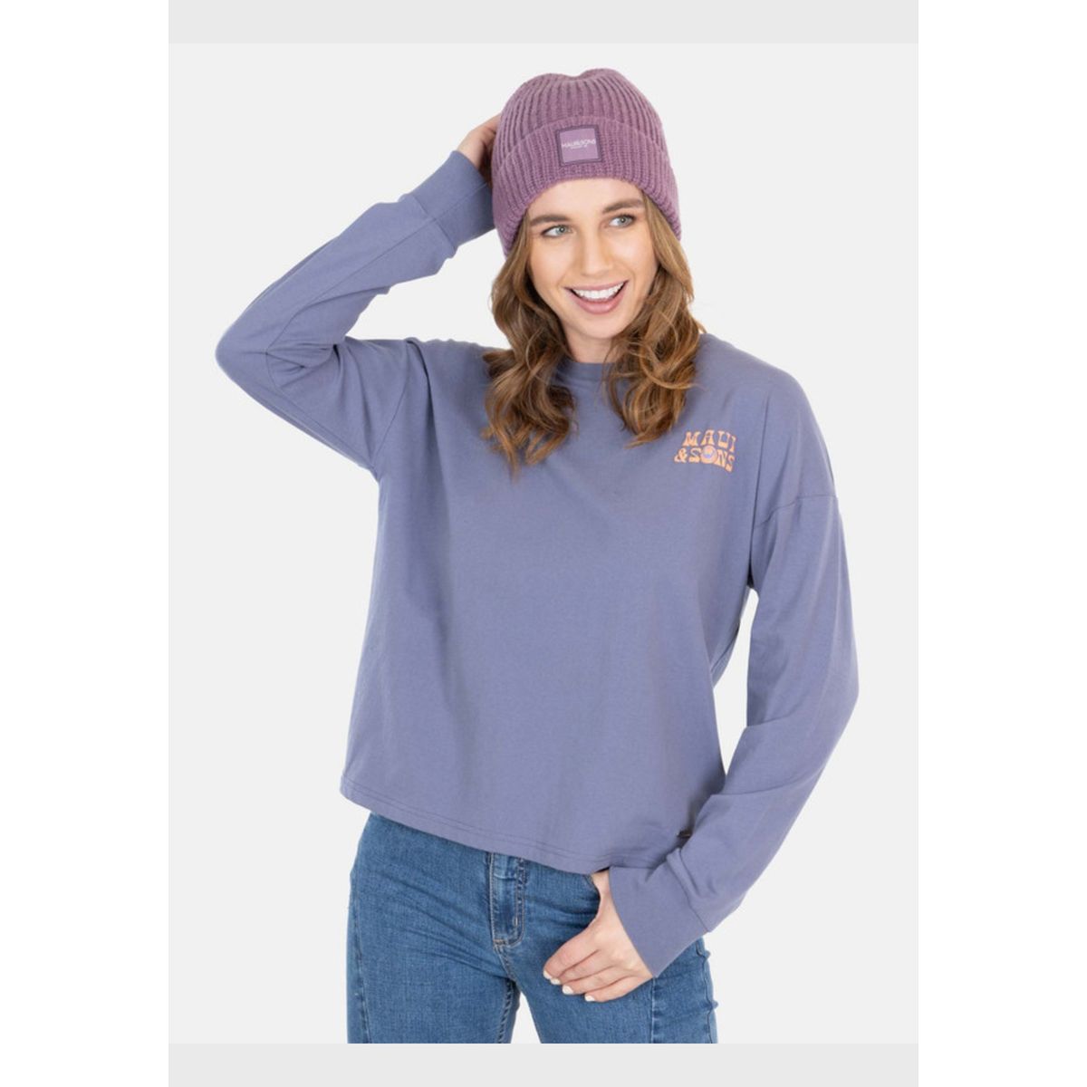 MAUI AND SONS - Polera Happy Life T-Shirt Gris Mujer Maui And Sons