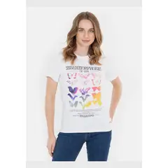 MAUI AND SONS - Polera Poramor T-Shirt Blanco Mujer