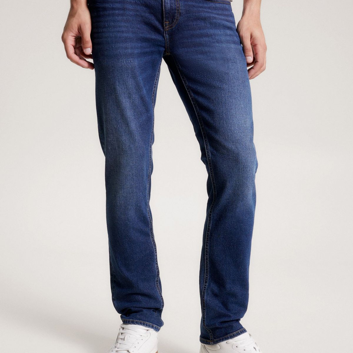 TOMMY HILFIGER - Jeans Denton Straight Con Efecto Desteñido Azul Tommy Hilfiger